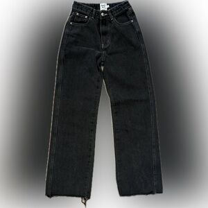 Straight legged Black Denim Jeans